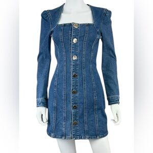 House of Harlow 1960 NWT Blue Denim Mini Dress Size 4 M0514